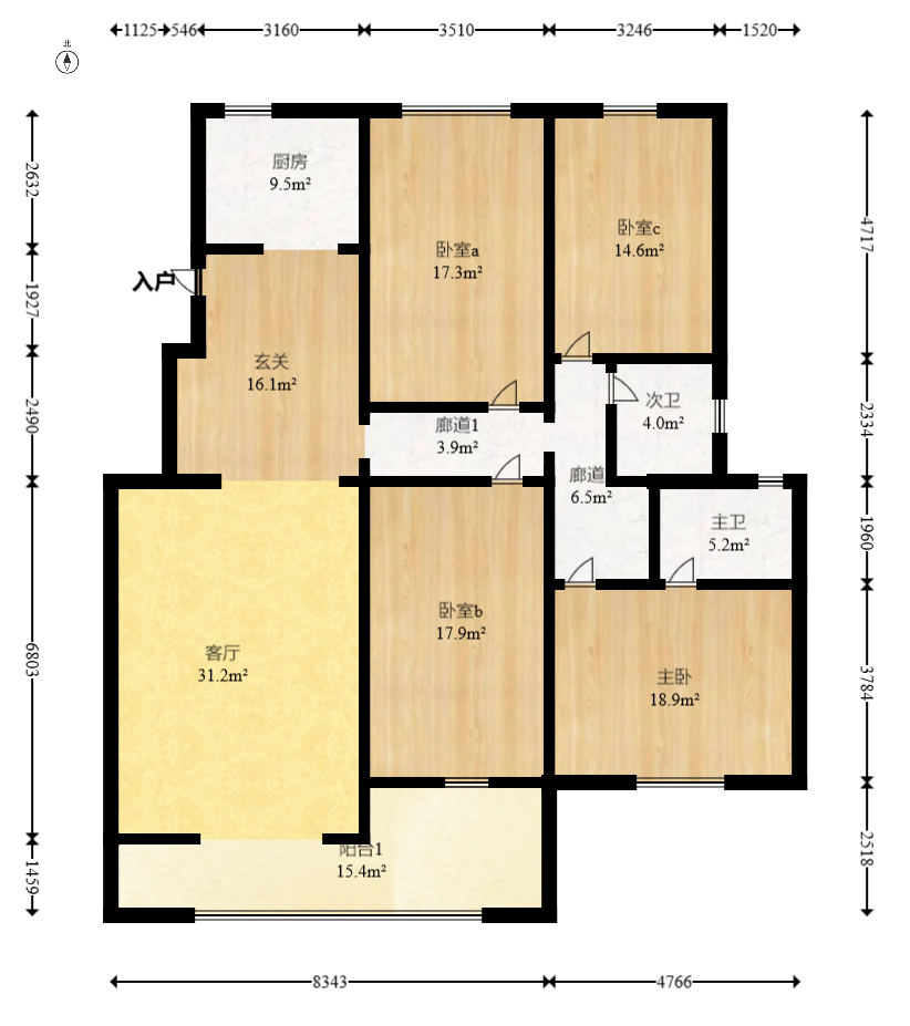 山水英伦 4室2厅2卫 150.0万 山水英伦 4室2厅2卫 150.0万户型图
