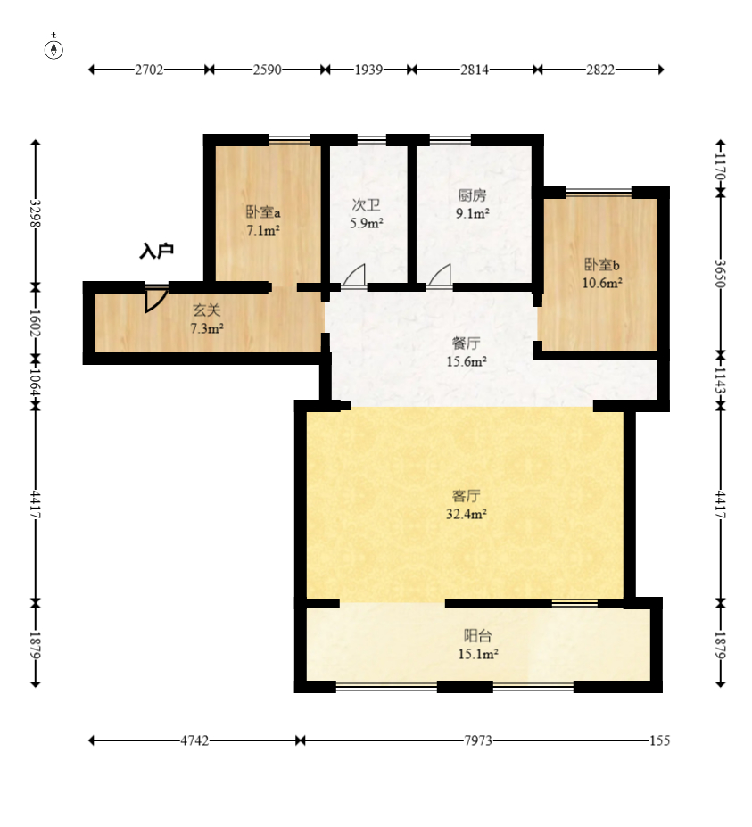建发央著  4室2厅2卫   320.00万室内图1