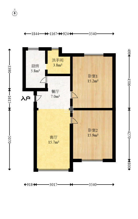 长岭包装宿舍  2室1厅1卫   48.00万