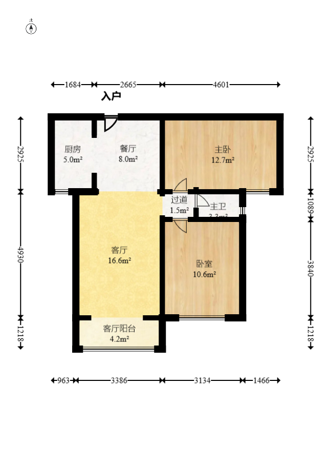 时代星空 2室1厅1卫 40.8万 时代星空 2室1厅1卫 40.8万户型图