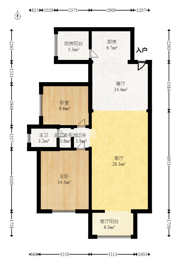 星城雅郡  3室1厅1卫    55.84万