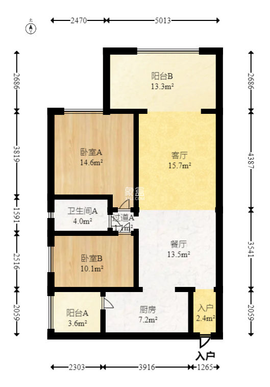 时代倾城三期  2室2厅1卫   86.00万