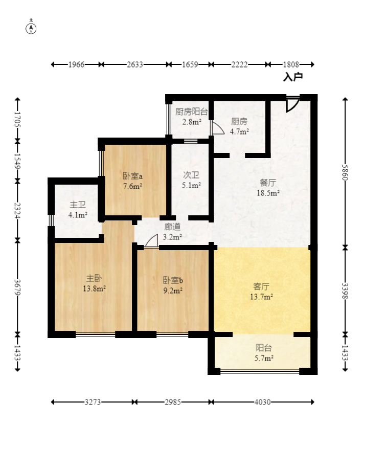 中国铁建梅溪青秀三期  3室2厅2卫   160.00万室内图1