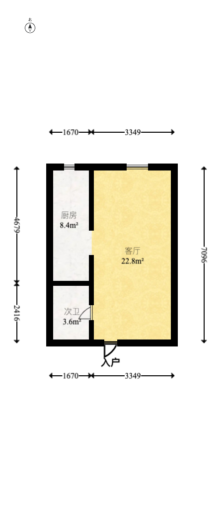 荣悦台 1室1厅1卫 40.0万 荣悦台 1室1厅1卫 40.0万户型图