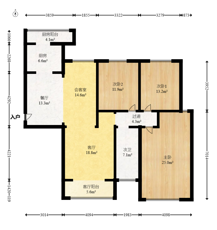 世茂外滩里（世茂铂翠湾三期）  4室2厅2卫    225.0万室内图1