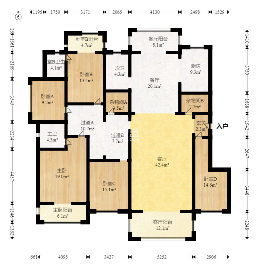 八方小区B区  5室2厅2卫   1199.00万