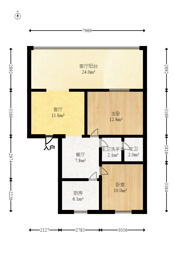 星沙汽配城(大塘村农机市场) 2室2厅1卫 25.5万 星沙汽配城(大塘村农机市场) 2室2厅1卫 25.5万户型图