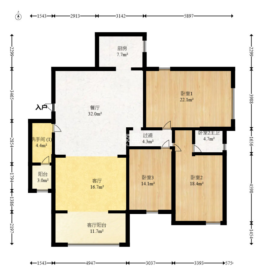 恒豐佳星園  3室2廳2衛(wèi)   135.00萬(wàn)