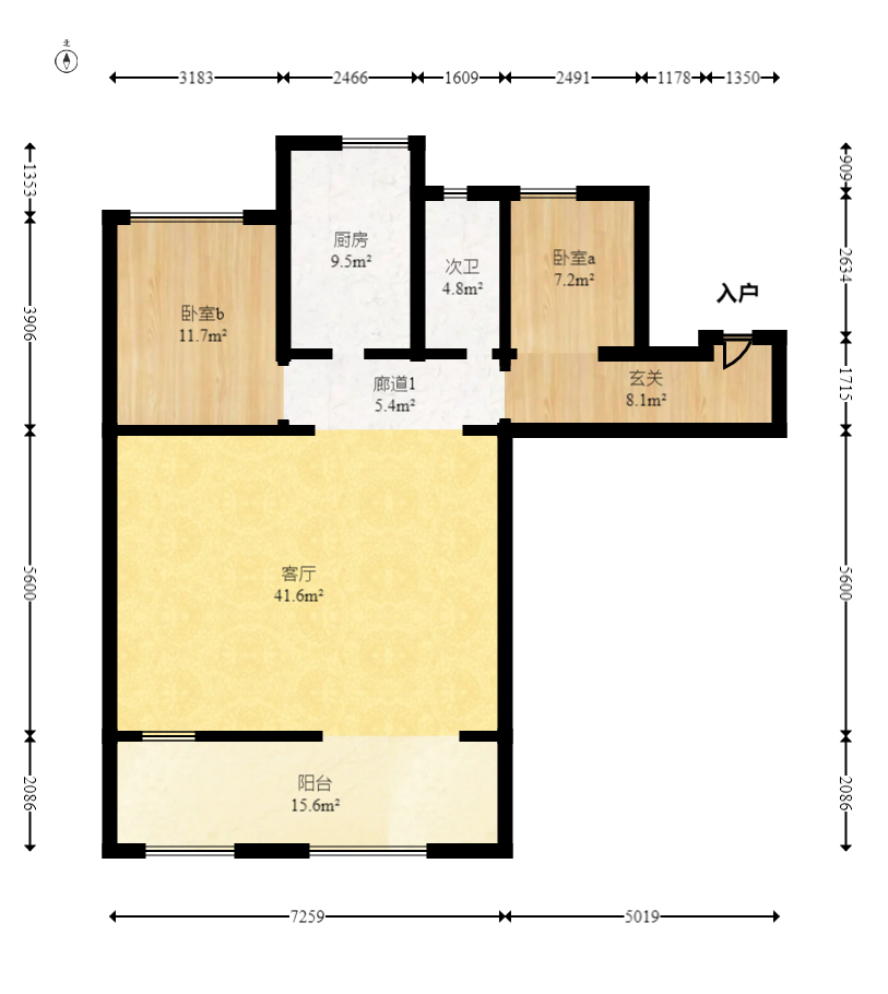 建发央著  4室2厅2卫   275.00万室内图1