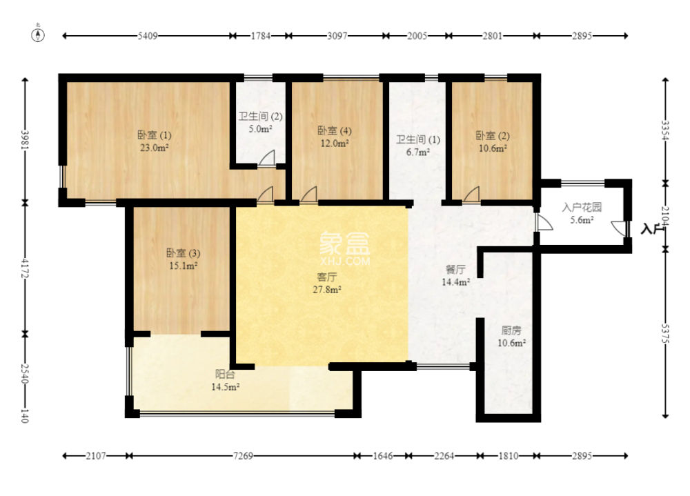 保利麓谷林語E區(qū)  4室2廳2衛(wèi)   150.00萬