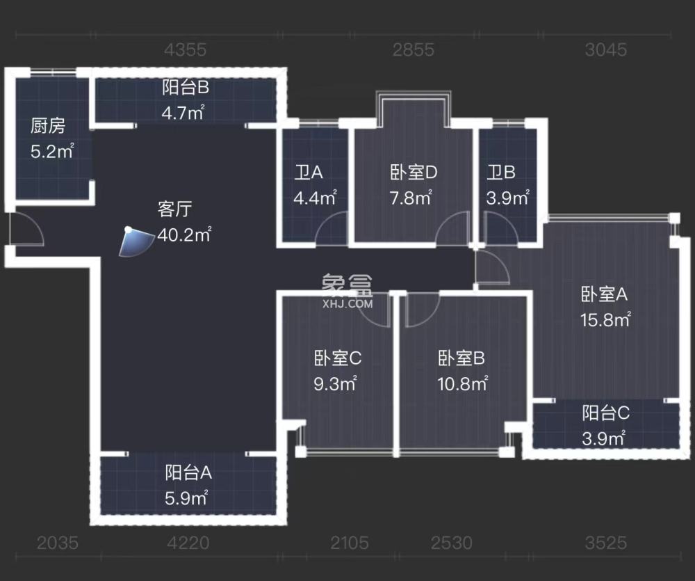香江豪苑  4室2厅2卫    63.0万
