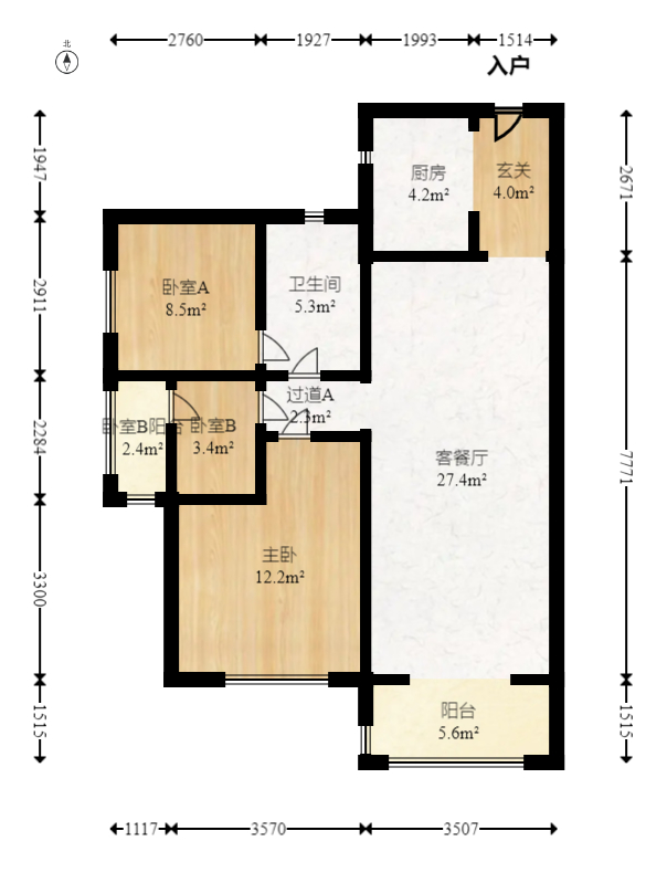 保利天禧D区  3室2厅1卫   139.00万室内图1