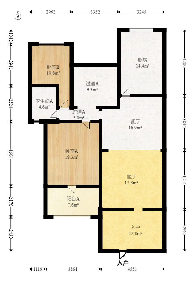 长沙玫瑰园  5室3厅2卫   296.00万室内图1