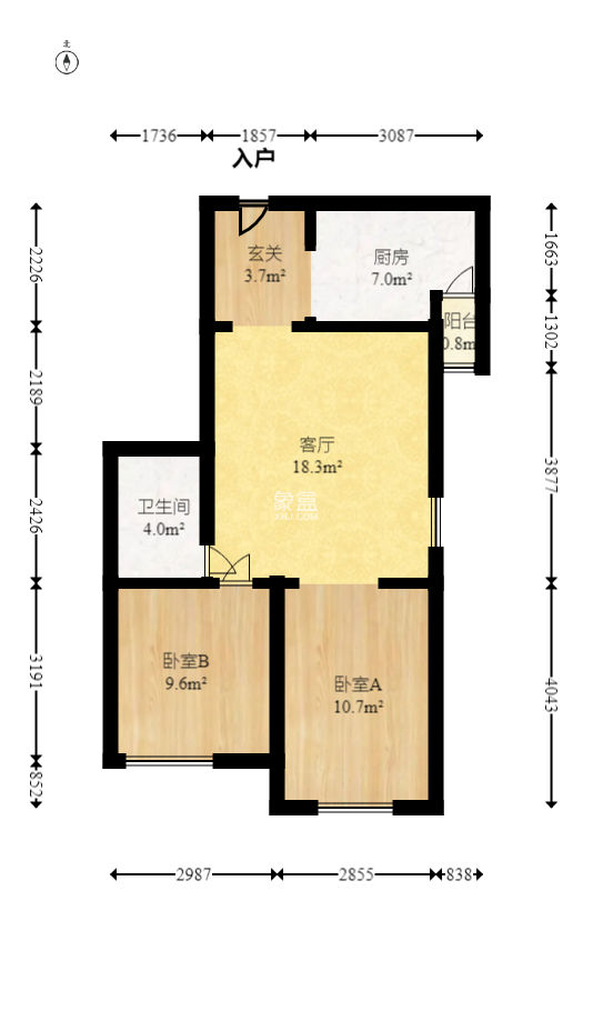 宜家湘颂（景致雅苑）  2室1厅1卫   58.00万