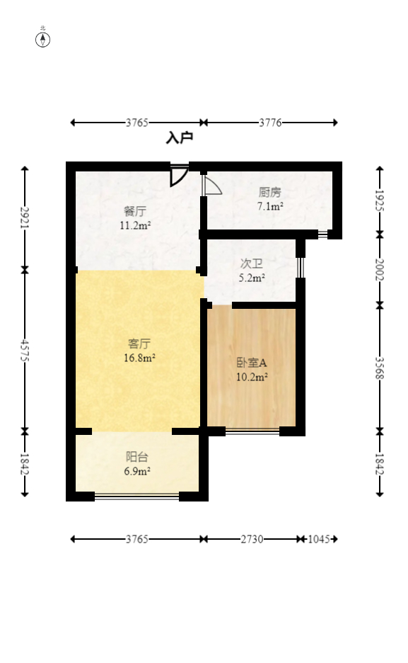 邦盛水岸御园  4室2厅2卫   70.00万室内图1