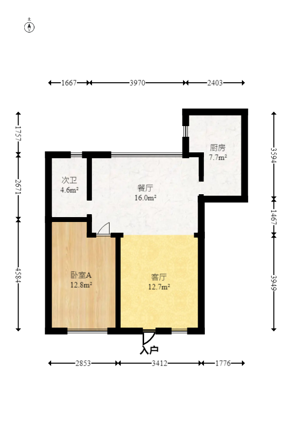 建投象山国际  3室2厅2卫   110.00万室内图1