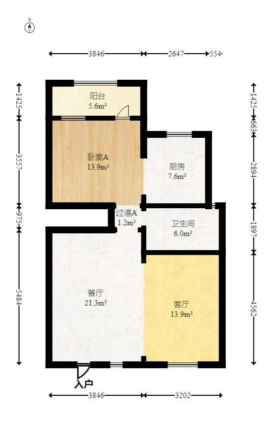 澳海望洲府  4室2厅3卫   195.00万室内图1