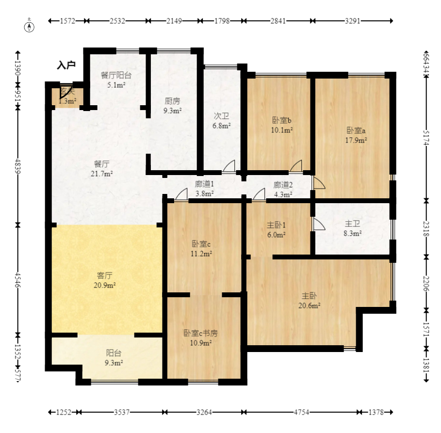 保利麓谷林语C区  4室2厅2卫    180.0万 保利麓谷林语C区  4室2厅2卫    180.0万户型图