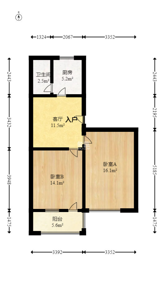 湖南省体育局单位宿舍（省体总会宿舍）  2室1厅1卫    51.98万