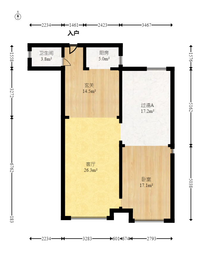 润和湘江天地AB区 3室2厅2卫 118.0万 润和湘江天地AB区 3室2厅2卫 118.0万户型图