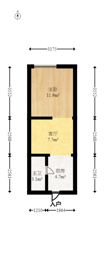 尚都花园城  1室1厅1卫    16.98万室内图1