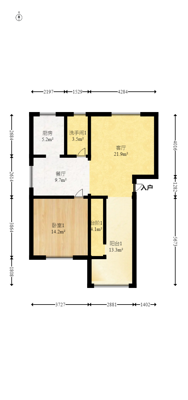 景湾小区（井湾小区）  3室2厅1卫   68.00万室内图1