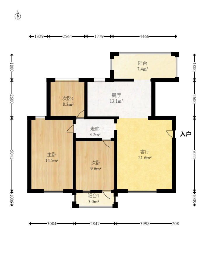 农垦机械厂宿舍  3室2厅1卫    138.0万 农垦机械厂宿舍  3室2厅1卫    138.0万户型图