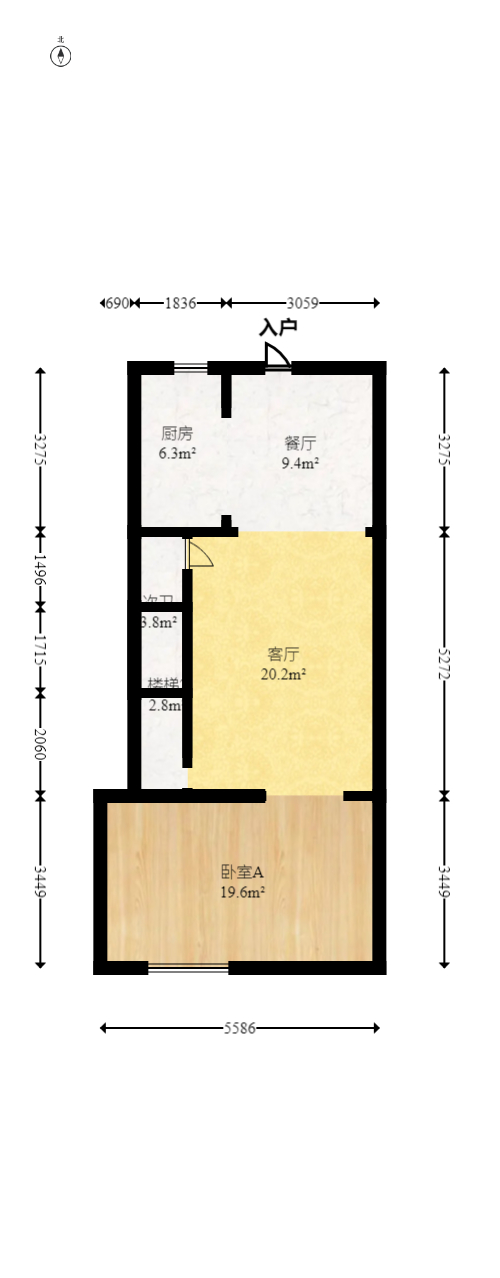 世茂铂翠湾二期  4室2厅1卫    242.89万室内图1