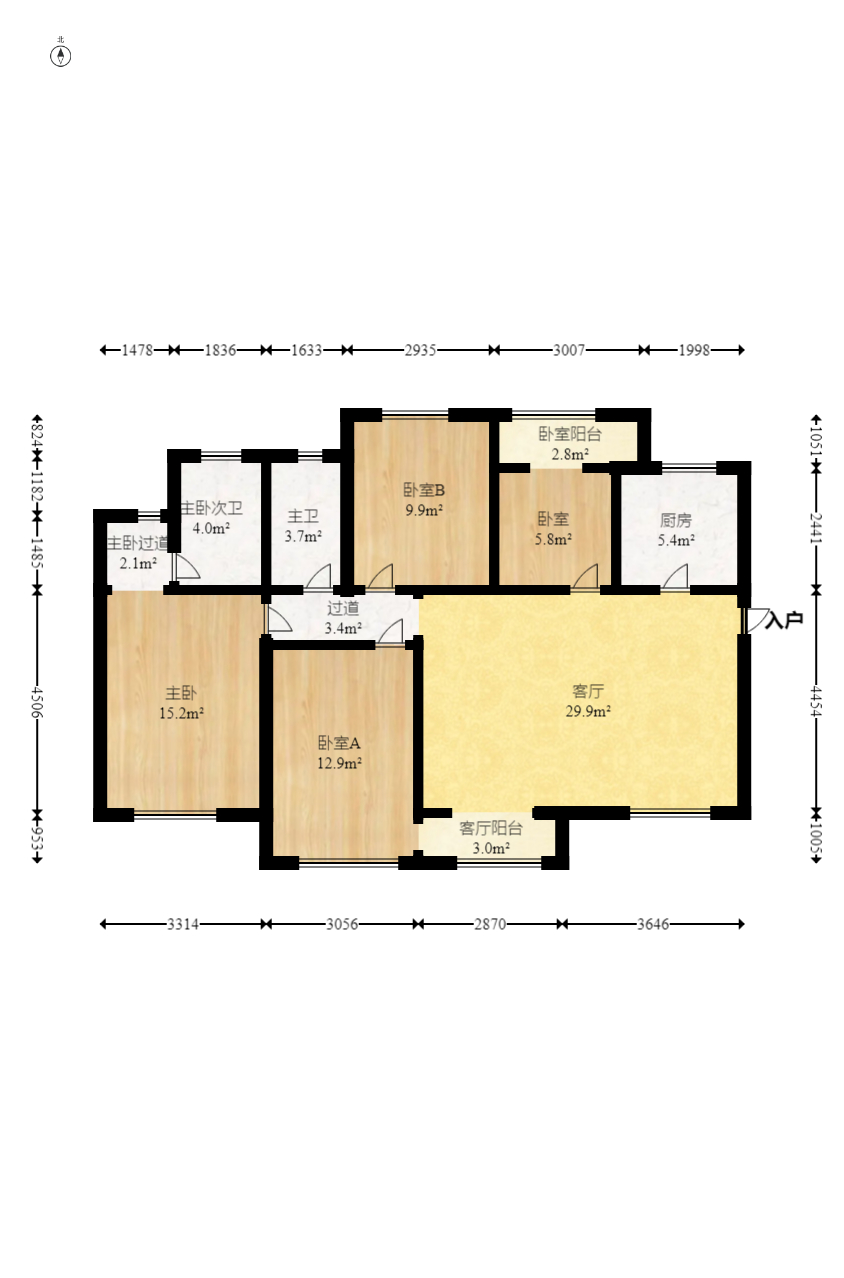 筑梦星园 4室2厅2卫 71.8万 筑梦星园 4室2厅2卫 71.8万户型图