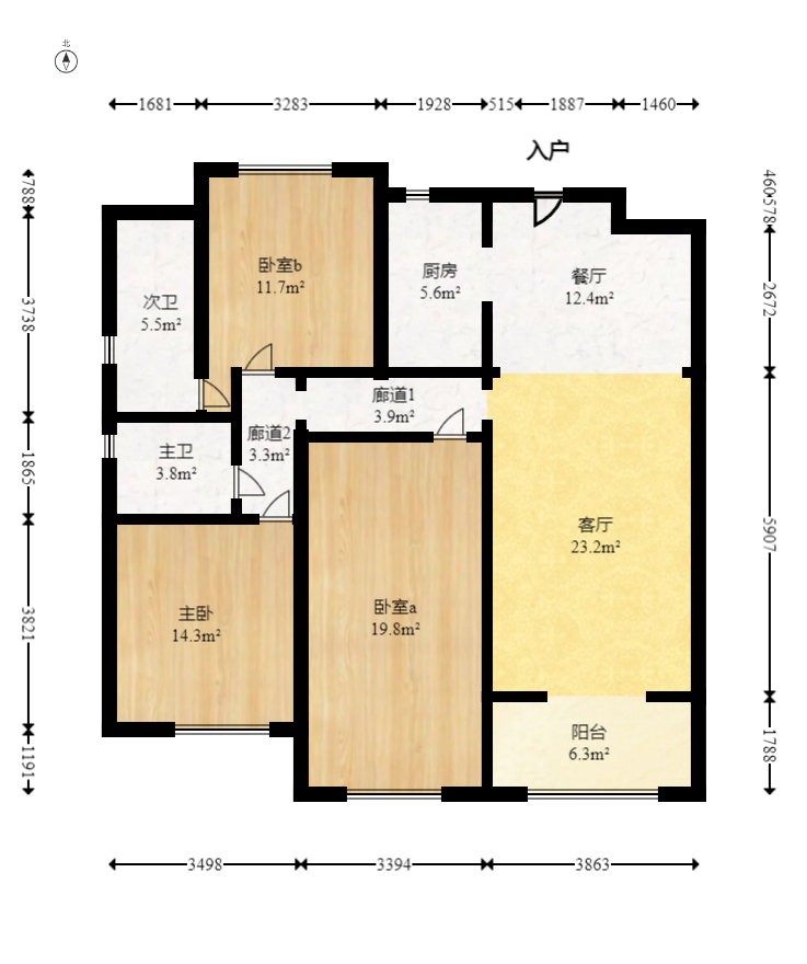 建发央著  4室2厅2卫   226.80万室内图1