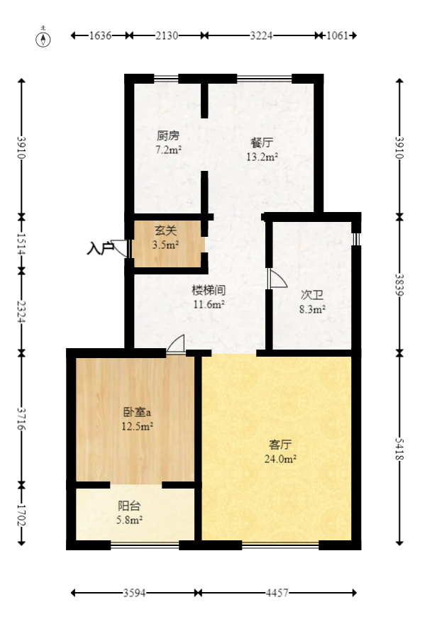 山水英伦  4室2厅3卫   190.00万室内图1