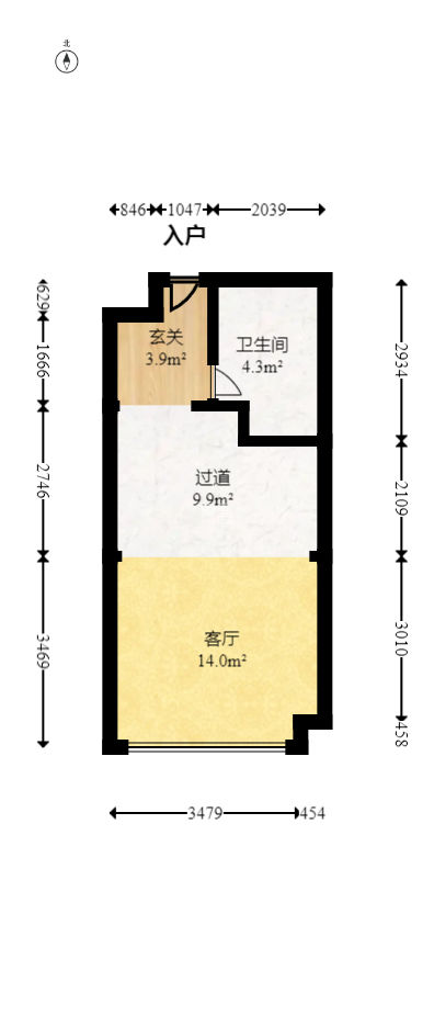 圆泰长沙印  2室1厅1卫   105.00万