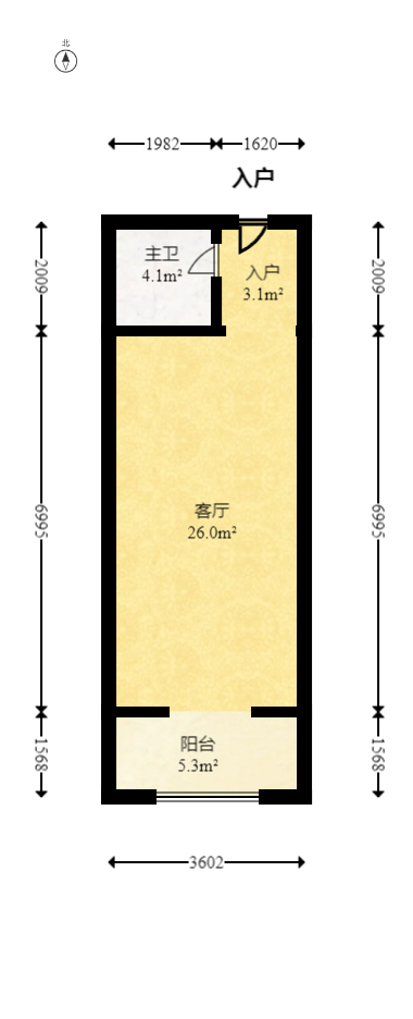 尚都花园城  1室1厅1卫   19.80万室内图1