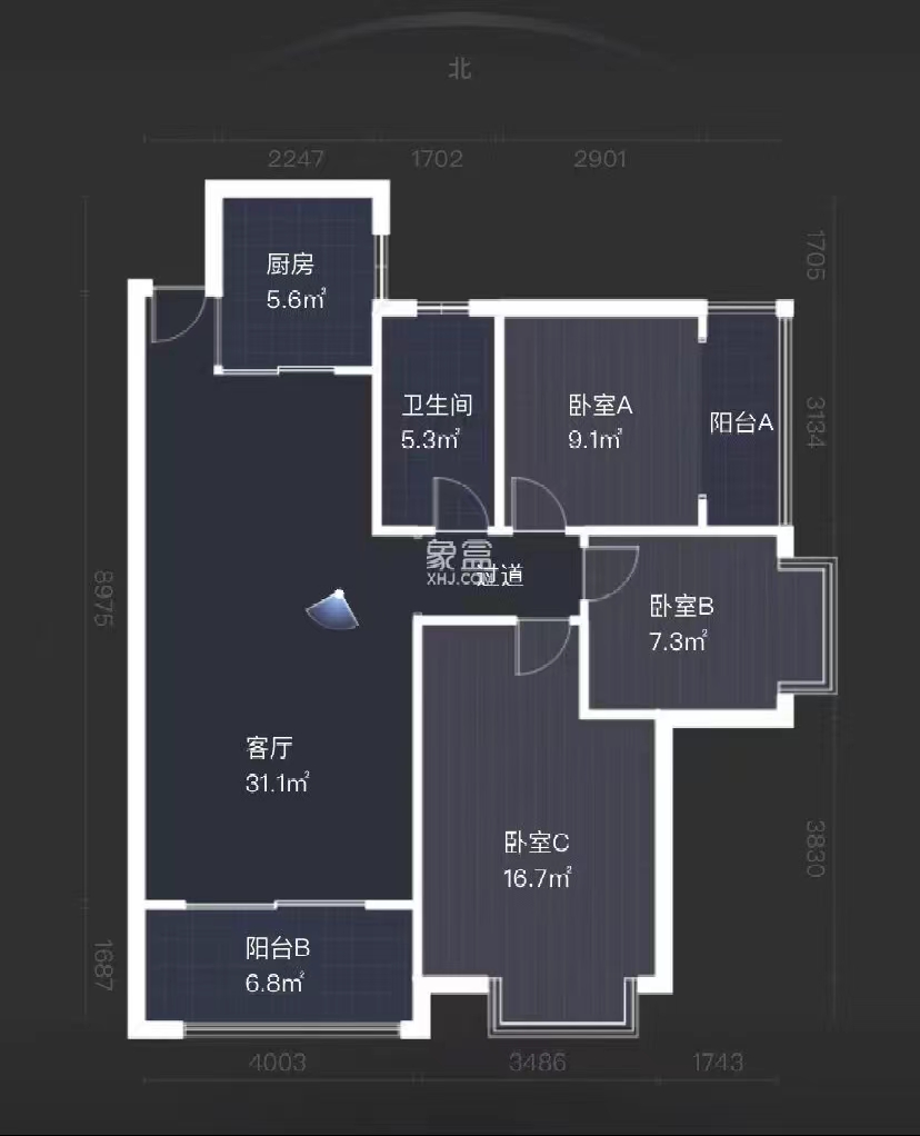 康馨佳园 3室2厅1卫 52.8万 康馨佳园 3室2厅1卫 52.8万室内图