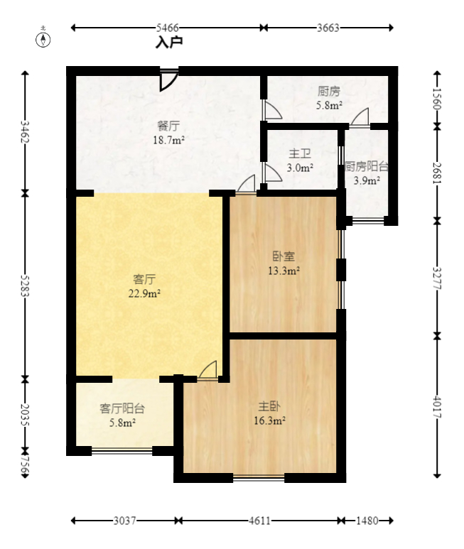 三一街區(qū)  3室2廳1衛(wèi)    62.8萬室內(nèi)圖1