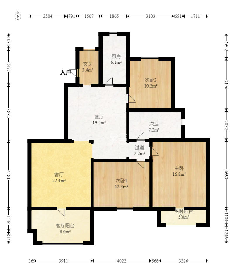 恒大御景天下城一期  3室2厅1卫    105.0万 恒大御景天下城一期  3室2厅1卫    105.0万户型图