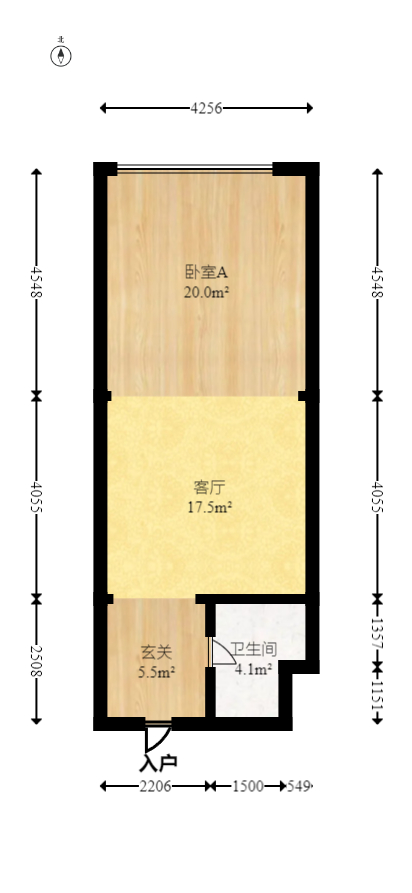美林美寓  1室1厅1卫    40.0万 美林美寓  1室1厅1卫    40.0万户型图