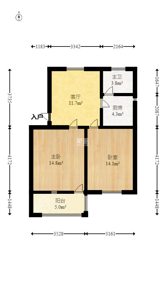 席草田散盘 2室1厅1卫 42.0万 席草田散盘 2室1厅1卫 42.0万户型图