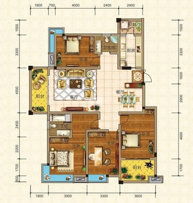 磐龙生态社区 4室2厅2卫 70.0万 磐龙生态社区 4室2厅2卫 70.0万室内图