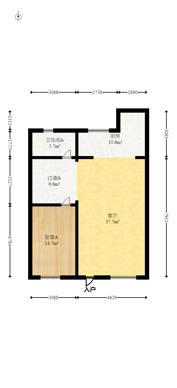 龙湖璟宸原著（龙湖紫宸）  5室2厅3卫    220.0万室内图1