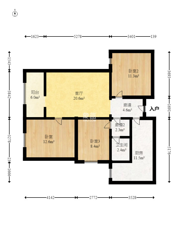 长房时代城  3室2厅1卫   85.00万