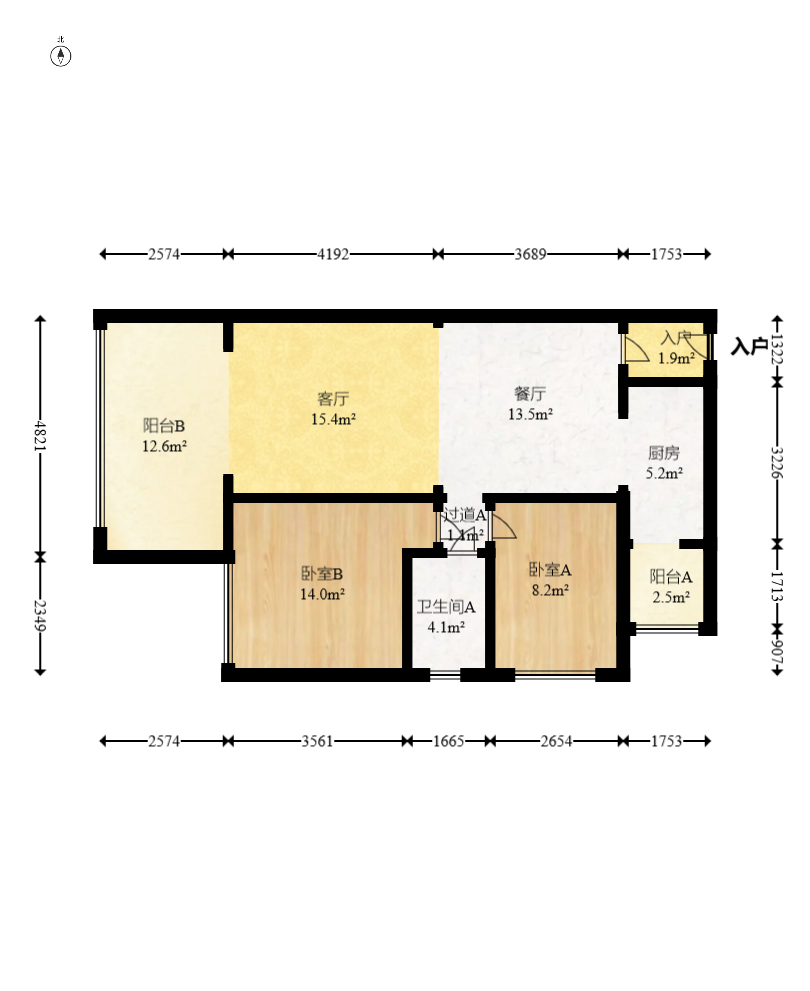 时代倾城二期  2室2厅1卫    80.0万 时代倾城二期  2室2厅1卫    80.0万户型图