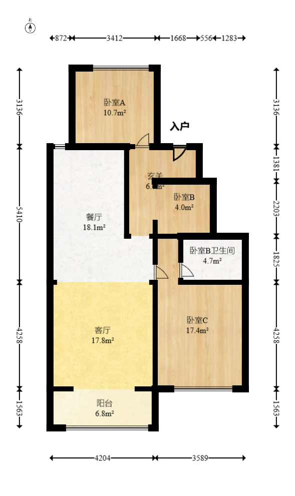 卓越千山里  4室3厅3卫   165.00万室内图1