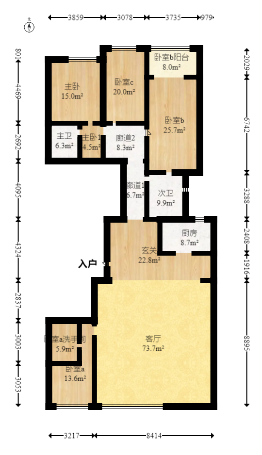 正荣梅溪紫阙台  4室2厅4卫   610.00万室内图1