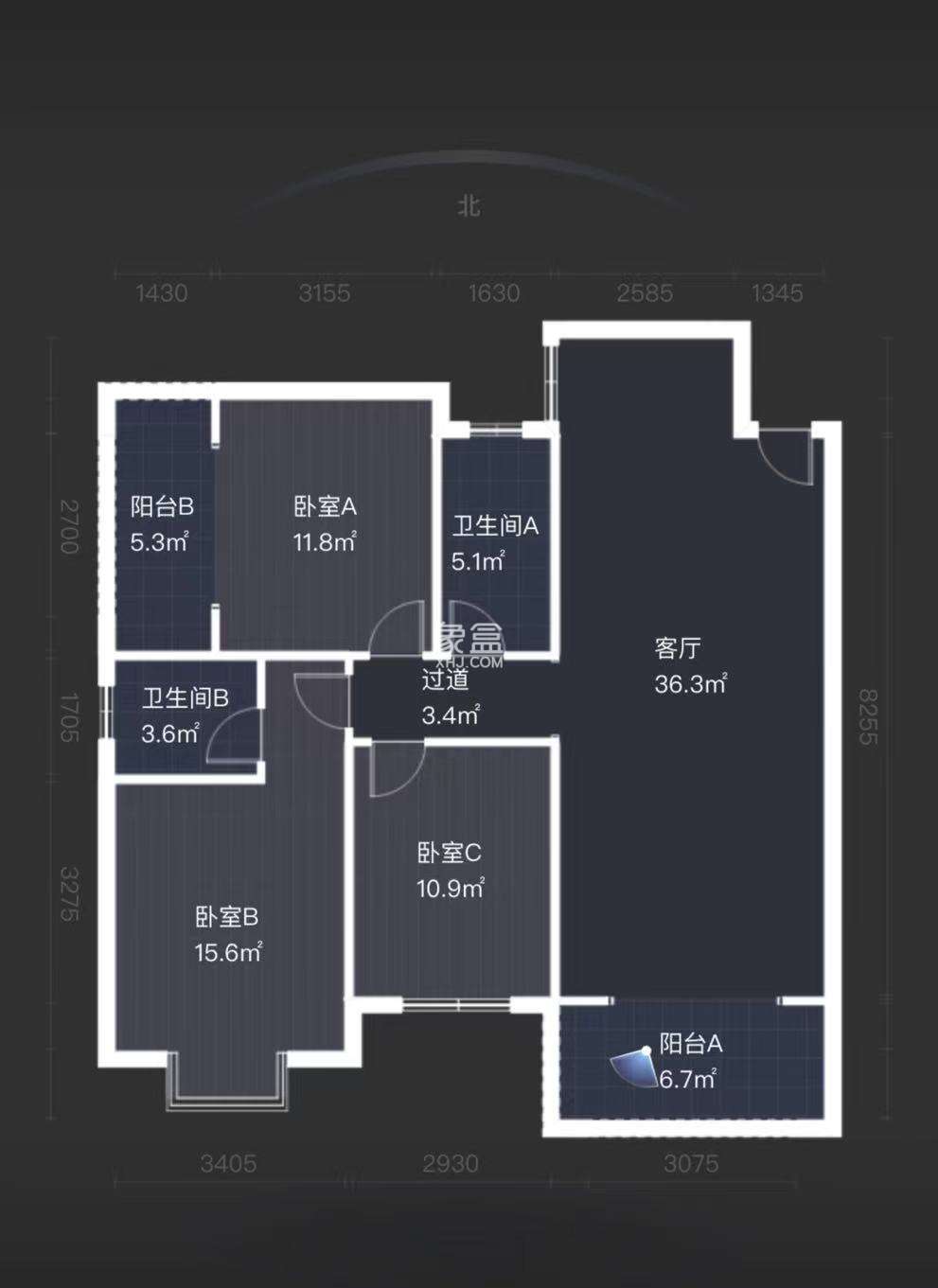 西郡佳园  3室2厅2卫   65.00万