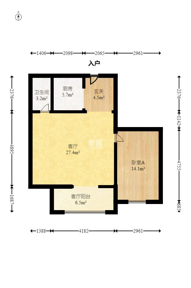 滨江一号（丰泰花园）  1室1厅1卫   94.00万