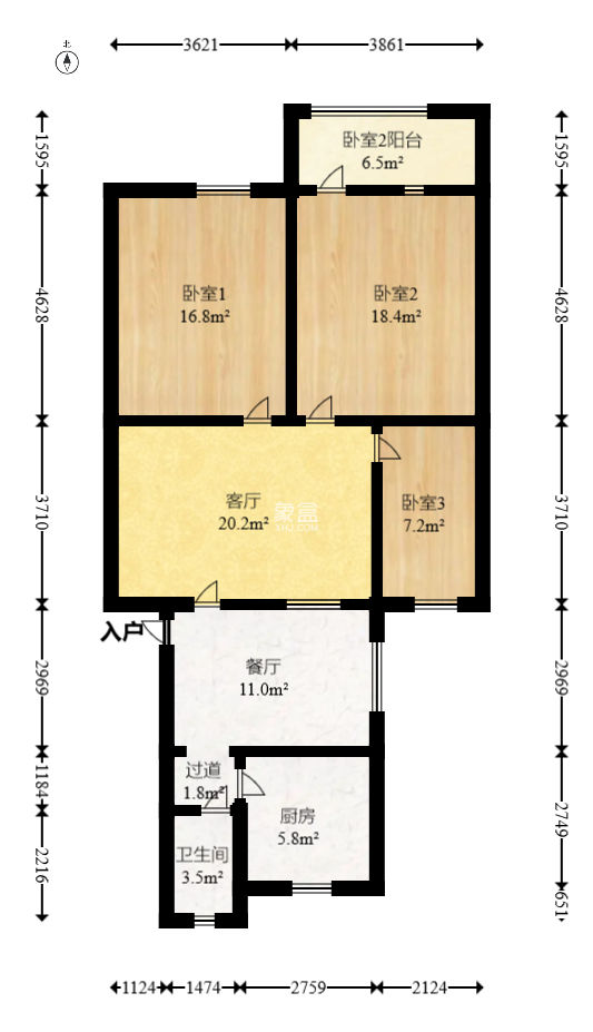 林业厅宿舍  3室2厅1卫   68.00万