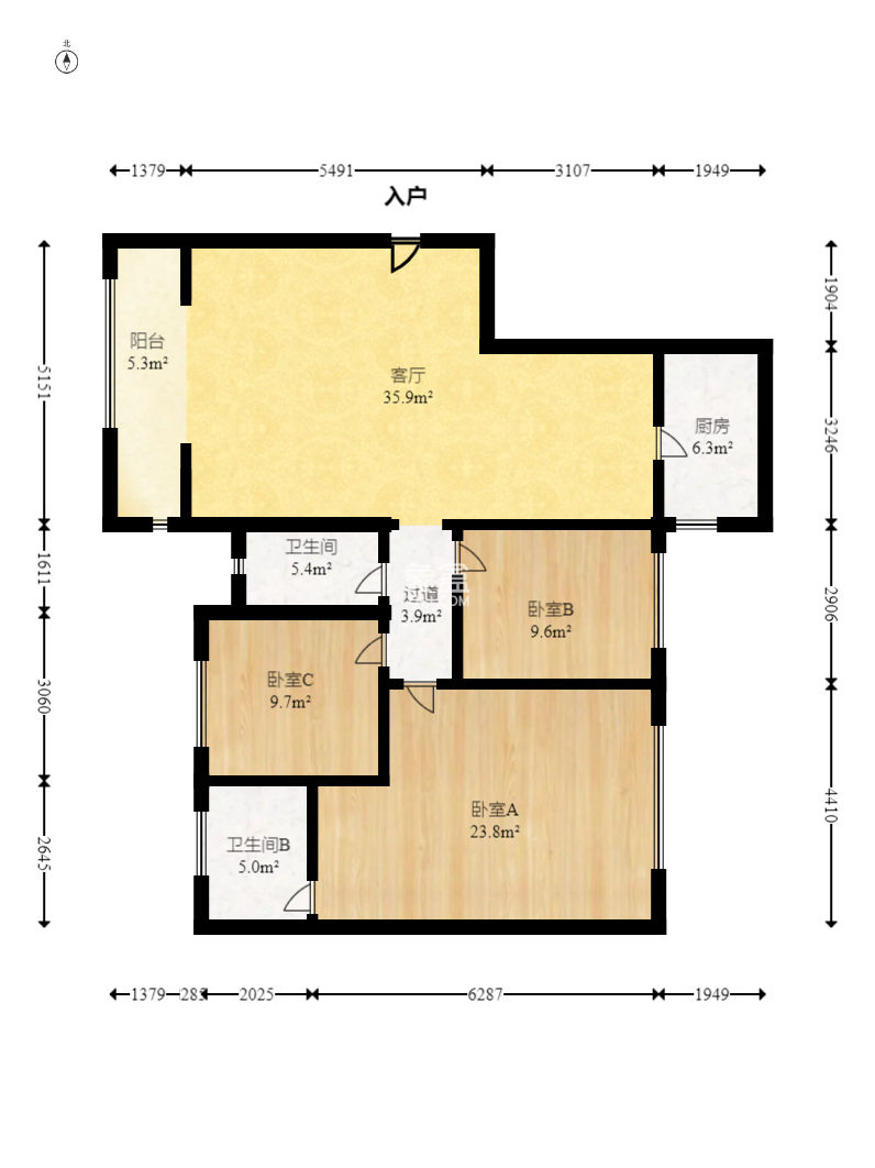 航天溪湖  3室2廳2衛(wèi)   119.00萬(wàn)