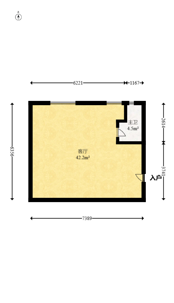 金鹰机电大市场 1室1厅1卫 19.8万 金鹰机电大市场 1室1厅1卫 19.8万户型图