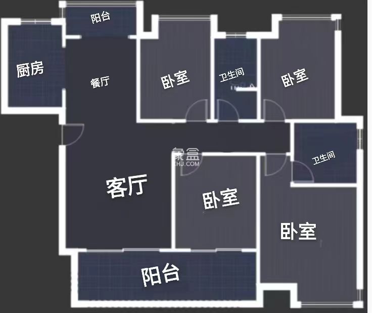 长房湘江府  4室2厅2卫   95.00万